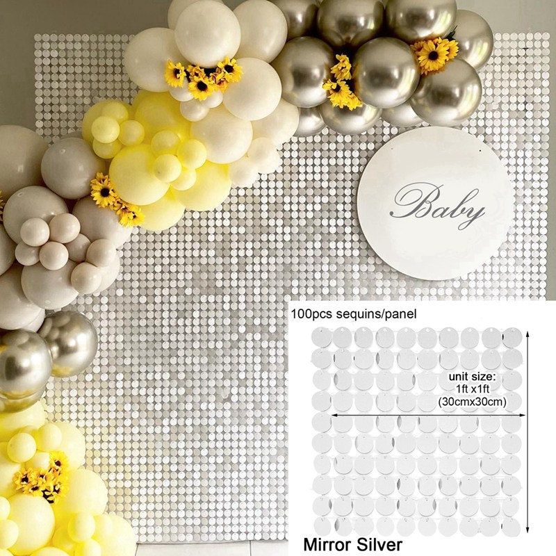 Tấm Phông Nền 30×30CM Họa Tiết Kim Sa Lấp Lánh Dùng Để Trang Trí Tiệc