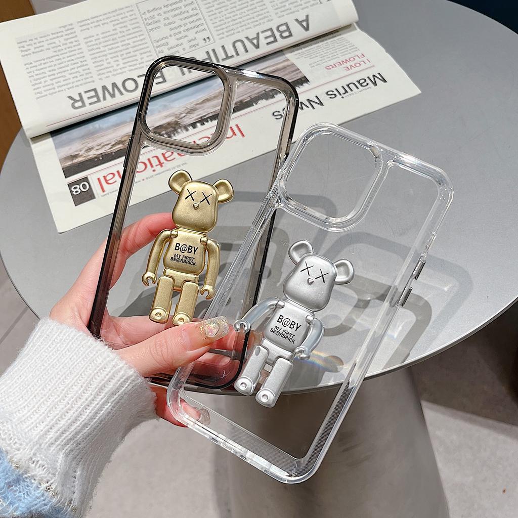 Ốp Điện Thoại Acrylic Có Giá Đỡ Hình KAWS 3D Cho IPhone 13Promax 12 11 7Plus X Xs Max XR
