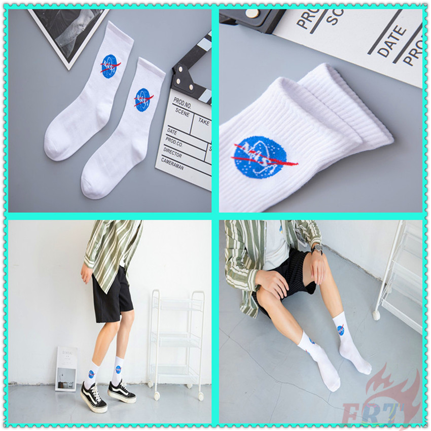 ❀ NASA Funny Letters Cotton Socks ❀ 1Pair HipHop Fashion Hipster Street Skateboard Unisex Short Socks