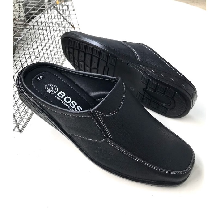 Giày không gót nam phom đẹp, da mềm, mã SP13, size từ 38-43, màu đen, mẫu mới nhất hiện nay