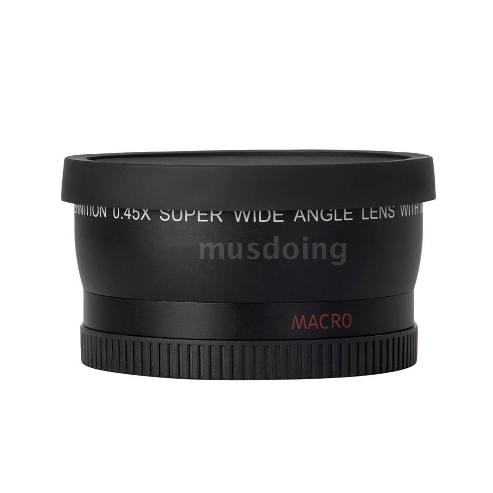 Ống kính góc rộng với Macro 52mm 0.45X cho Canon Nikon Sony Pentax 52mm D