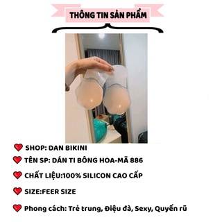 Miếng Dán Ngực ❤️FREESHIP❤️ Dán ti silicon chống xệ thiết kế bông hoa Mã 881/886