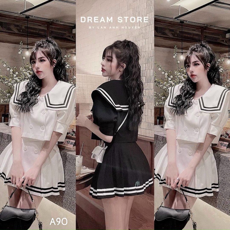 🎀Set Thuỷ Thủ Tay Ngắn + Chân Váy 🎀❌Khách Lưu Ý Hàng Order Nên Không Có Liền Nhé❌