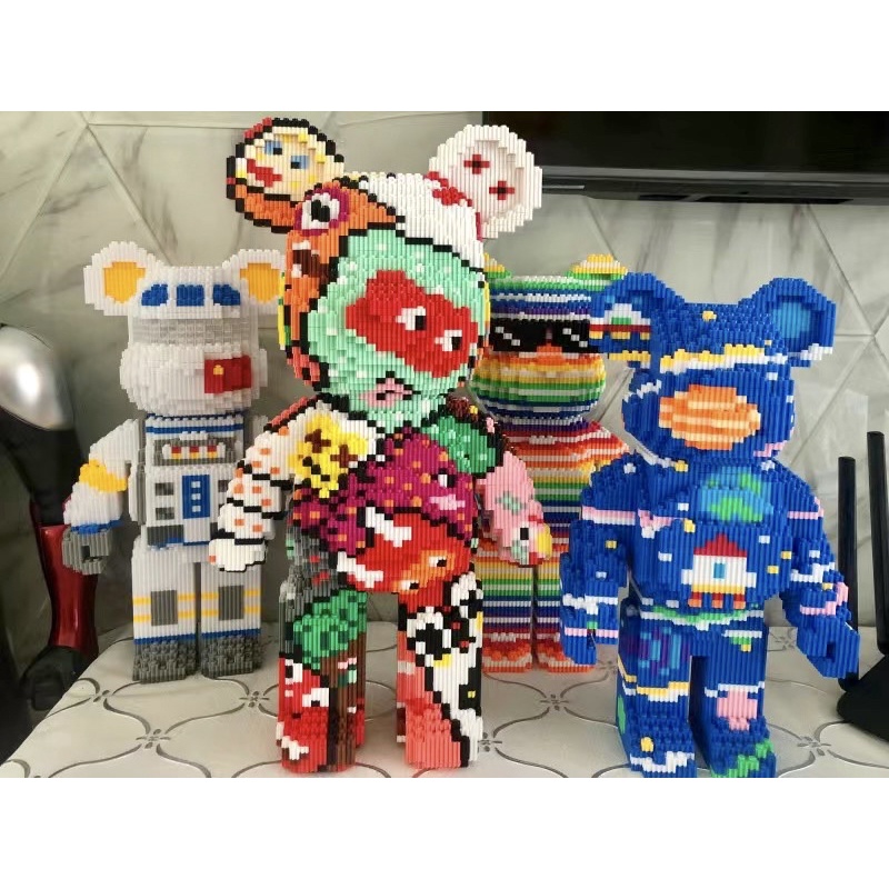 Đồ chơi xếp hình Legogi BEARBRICK 46CM  quà tặng sinh nhật mô hình trang trí trưng bày