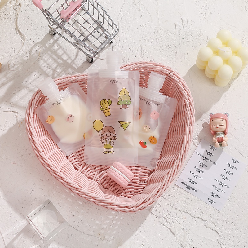 Túi đựng đồ trong suốt nhỏ gọn tiện lợi cho du lịch 30/50/100ml