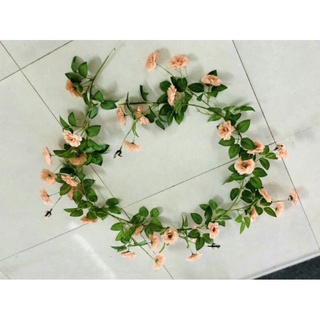 Dây hồng trà dài 2m/ hoa lụa trang trí