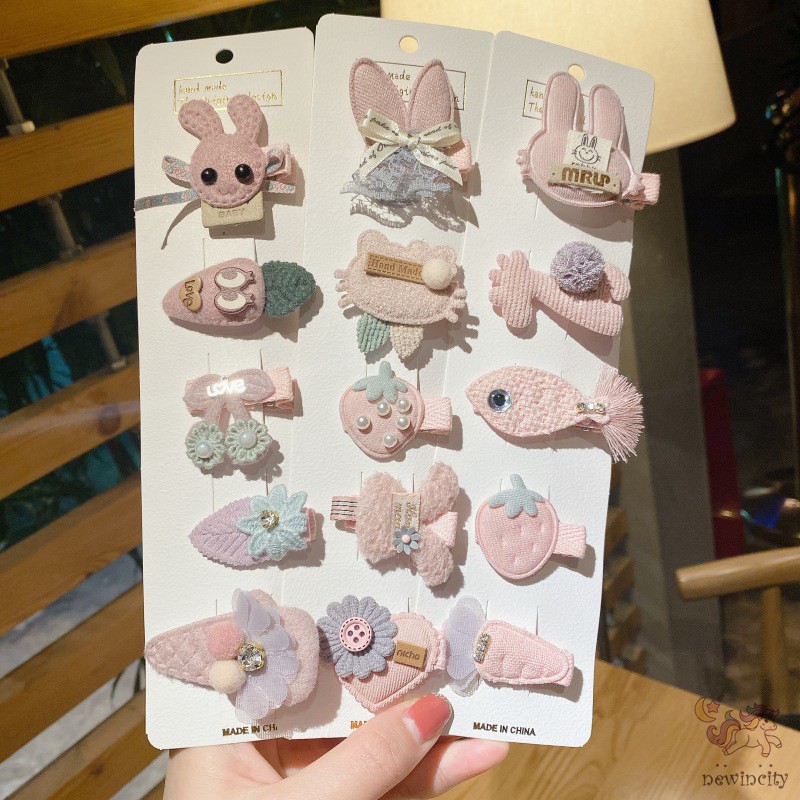 Set Kẹp Tóc Xinh Xắn Phong Cách Hàn Quốc Dành Cho Bé Gái