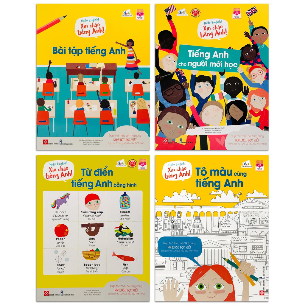 Sách - Hello English - Xin chào tiếng Anh! (4 quyển lẻ tùy chọn)