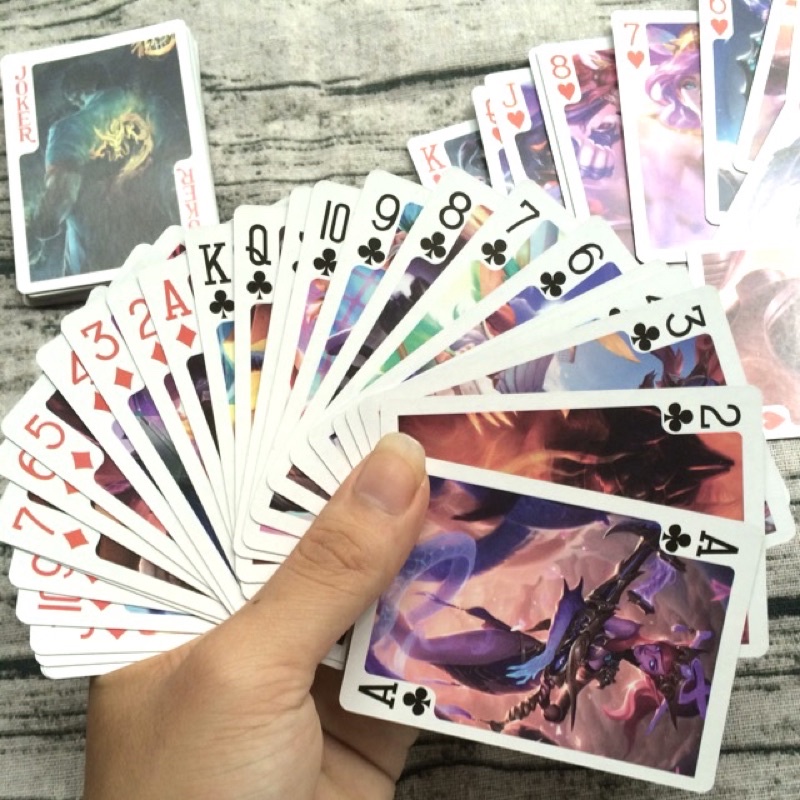Bộ bài Tây liên minh huyền thoại League legends 54 ảnh khác nhau