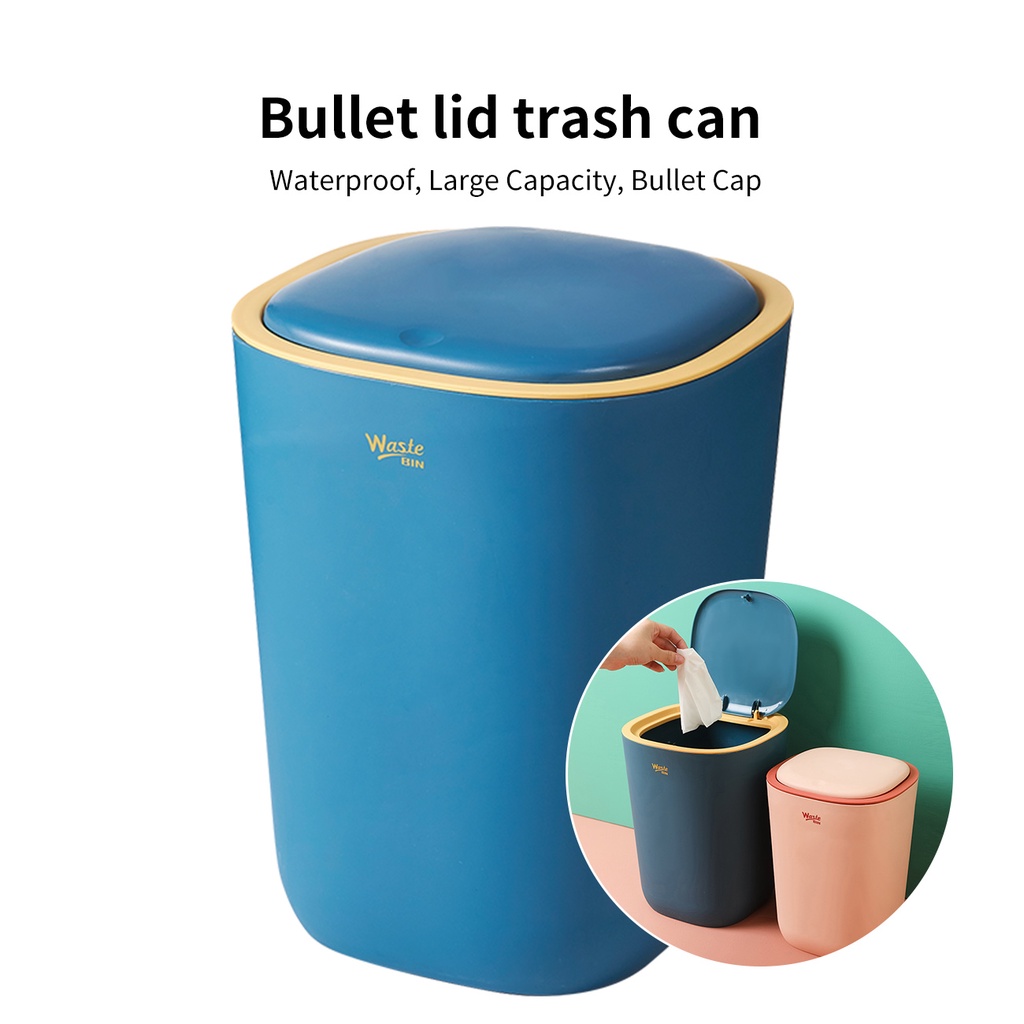 Thùng đựng rác JUJIAJIA bằng nhựa 8L/ 12L tiện dụng cho nhà bếp