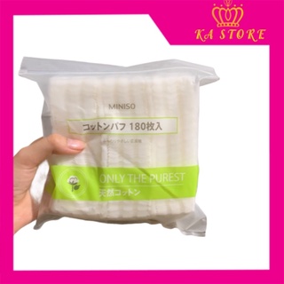 Bông tẩy trang miniso 180 miếng loại dày dặn