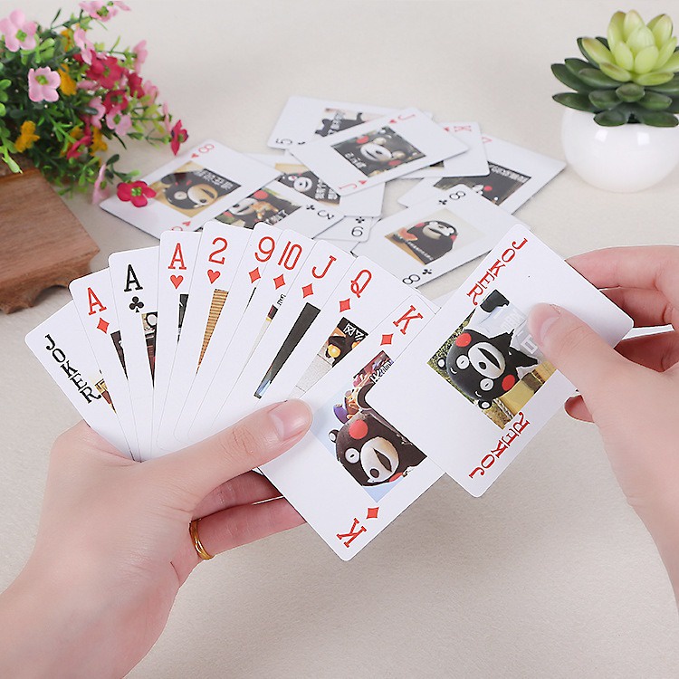 Bộ thẻ bài in hình troll sakura chó shiba 54 lá khác nhau bộ tú bài tây anime manga chibi xinh xắn