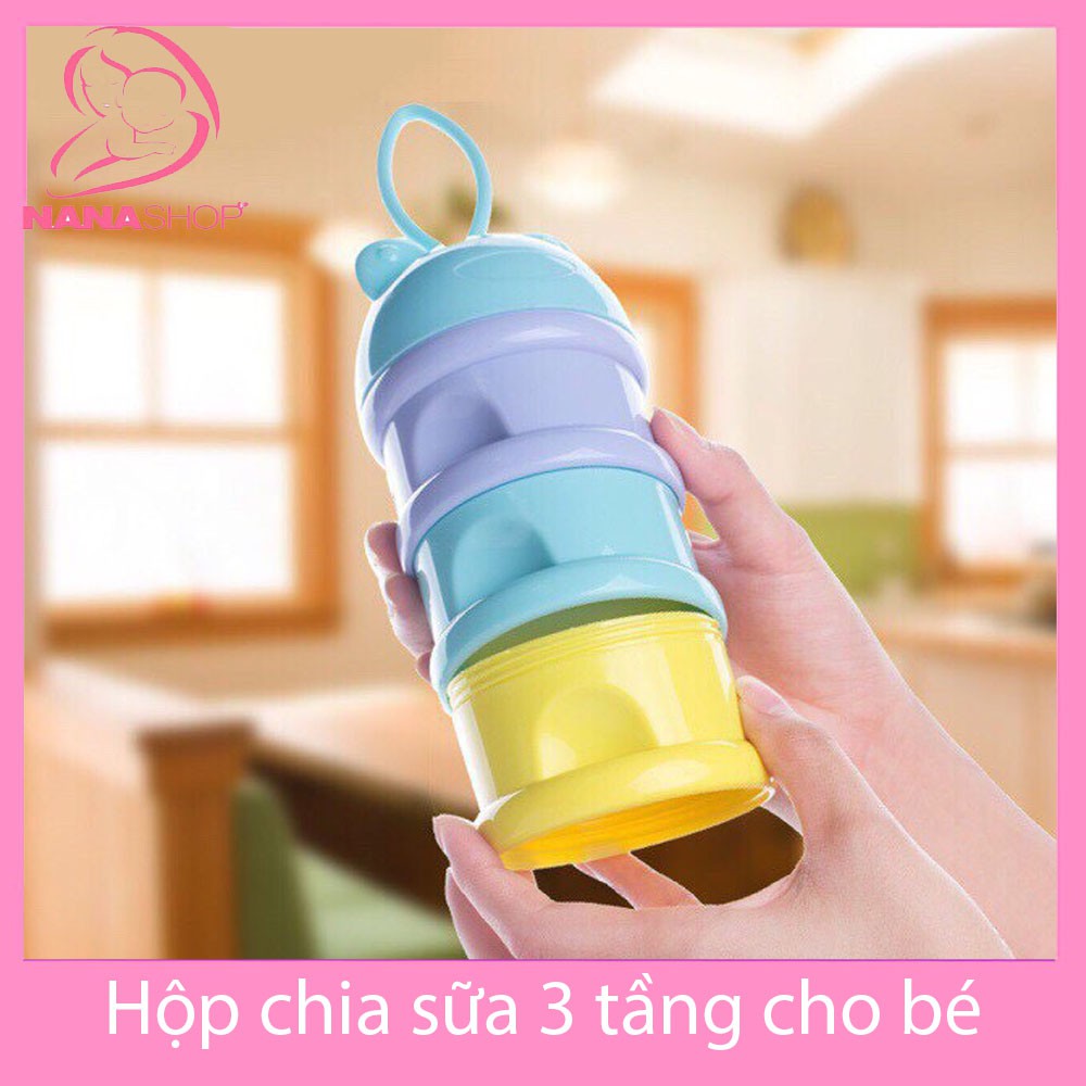 Hộp chia sữa chia cháo 3 tầng cho bé