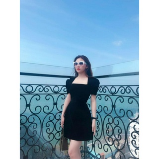 Đầm nhung bigsize đơn giản tôn được vẻ đẹp thanh lịch ( Thời trang Vicky G - Anitagreen ) HN0523