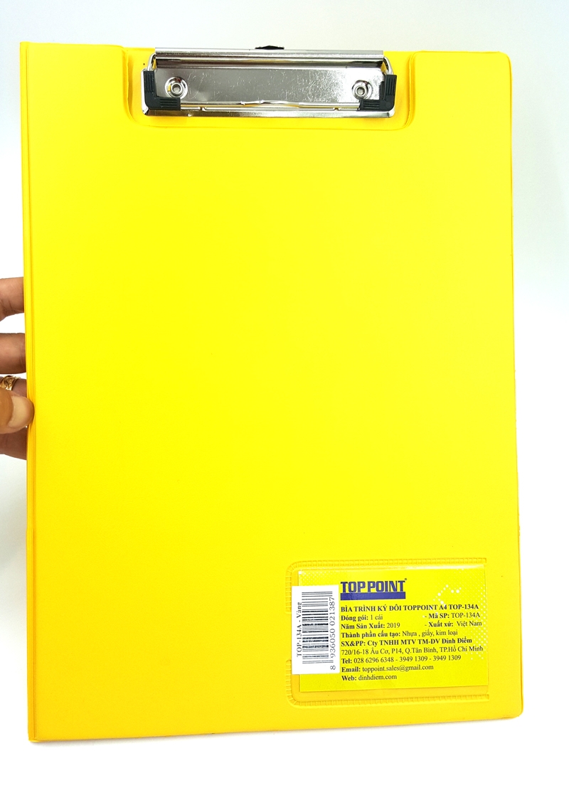 Bìa Trình Ký Đôi Toppoint A4 TOP-134A - Màu Vàng - Toppoint