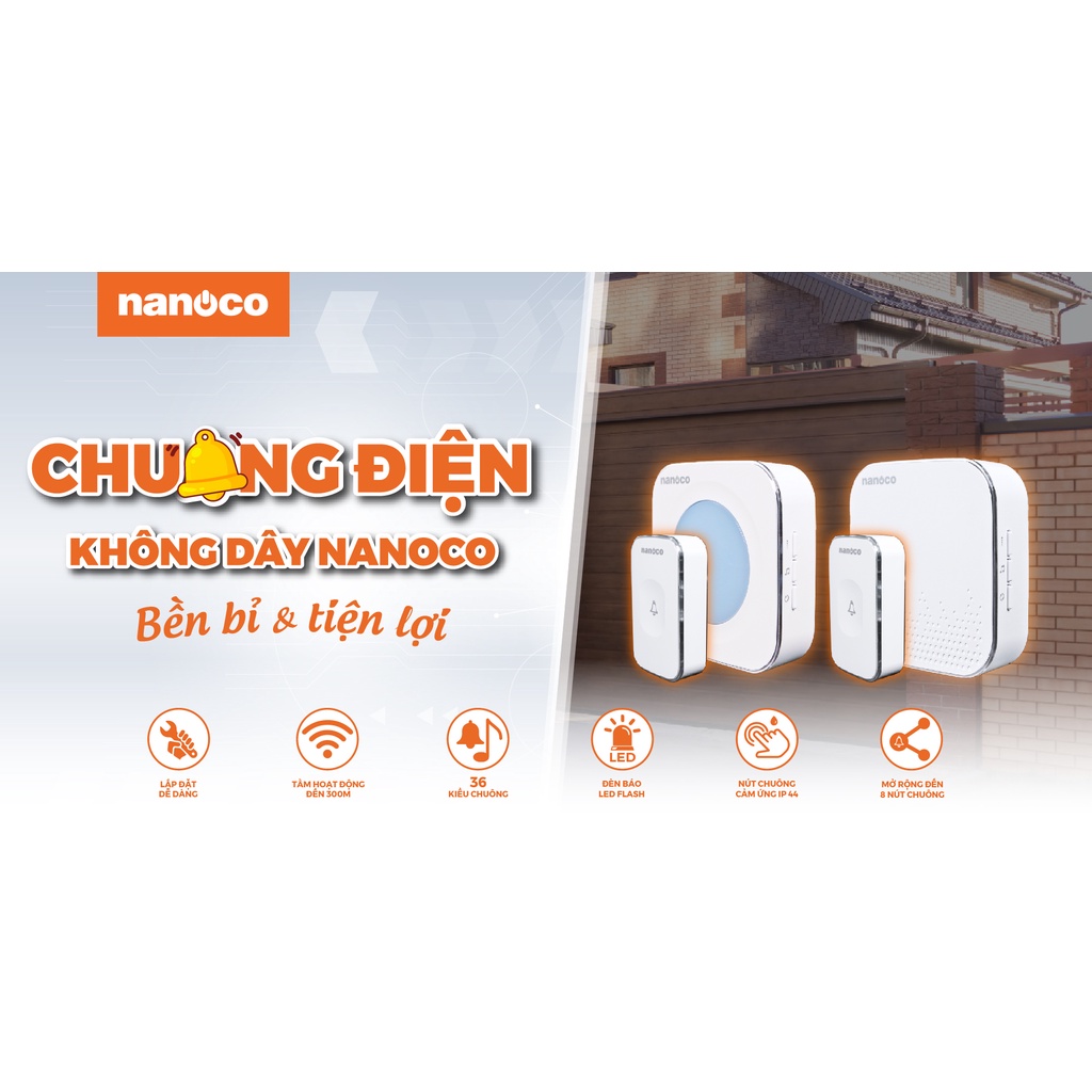 Chuông điện không dây Nanoco ND1561/ND1571