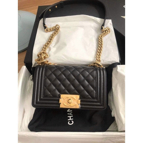 Túi xách nữ MINI CAVIAR Size 22cm Fullbox, túi vải, giấy nến bọc