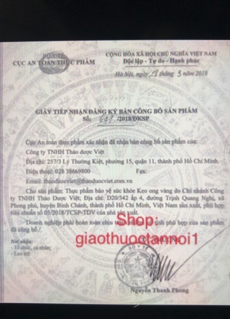 Kẹo ngậm ho ong vàng