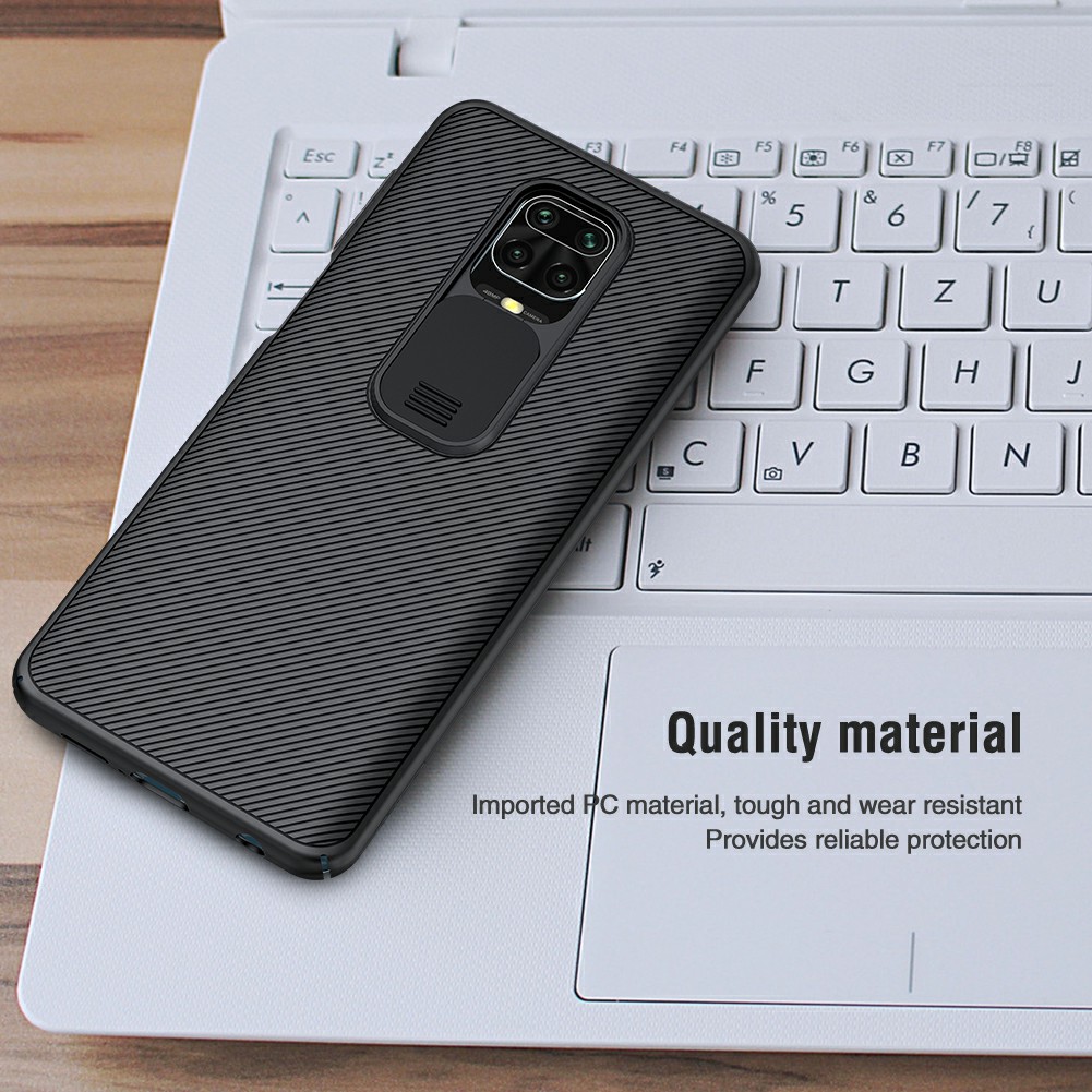 Ốp lưng Redmi Note 9s / Note 9 Pro / Note 10 / Note 10 Pro hiệu Nillkin che camera nhựa mỏng vân Carbon cao cấp