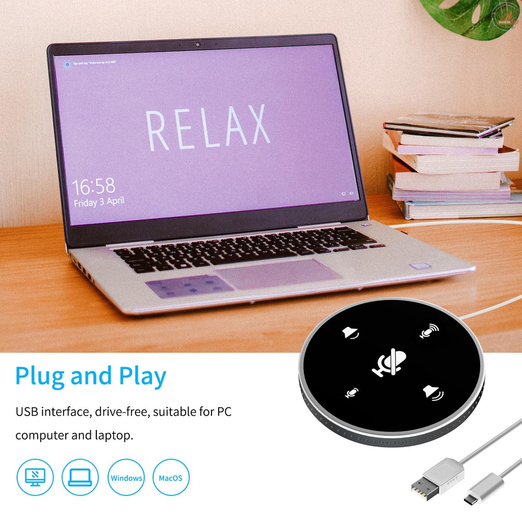 ✍H H✔Micro để bàn có cổng USB 360 độ° Mic thu âm điều chỉnh âm lượng cho PC Laptop | BigBuy360 - bigbuy360.vn