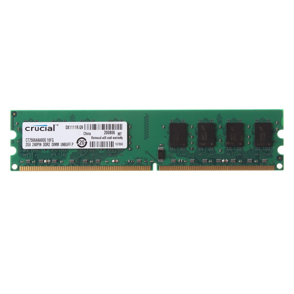 RAM máy tính PC Crucial 4GB 2x2GB PC2-6400 DDR2 800Mhz DIMM