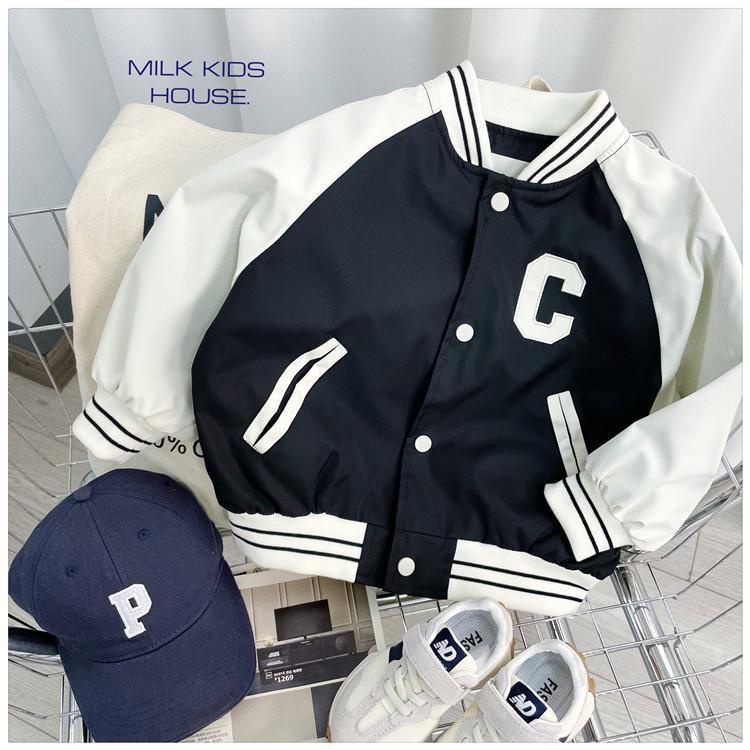 Áo Khoác Bóng Chày Phong Cách Hàn Quốc Thời Trang Xuân Thu Cho Bé Trai