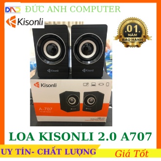 Loa 2.0 Kisonli A-707- Loa Vi Tính 2.0- Mới - Bảo Hành 12 Tháng