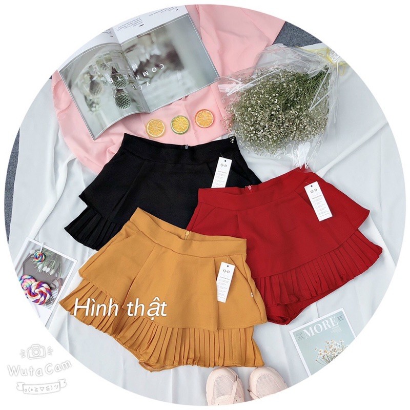 Chân váy dập ly tầng Quảng Châu, chân váy tầng xếp ly ngắn có túi - S0U | BigBuy360 - bigbuy360.vn