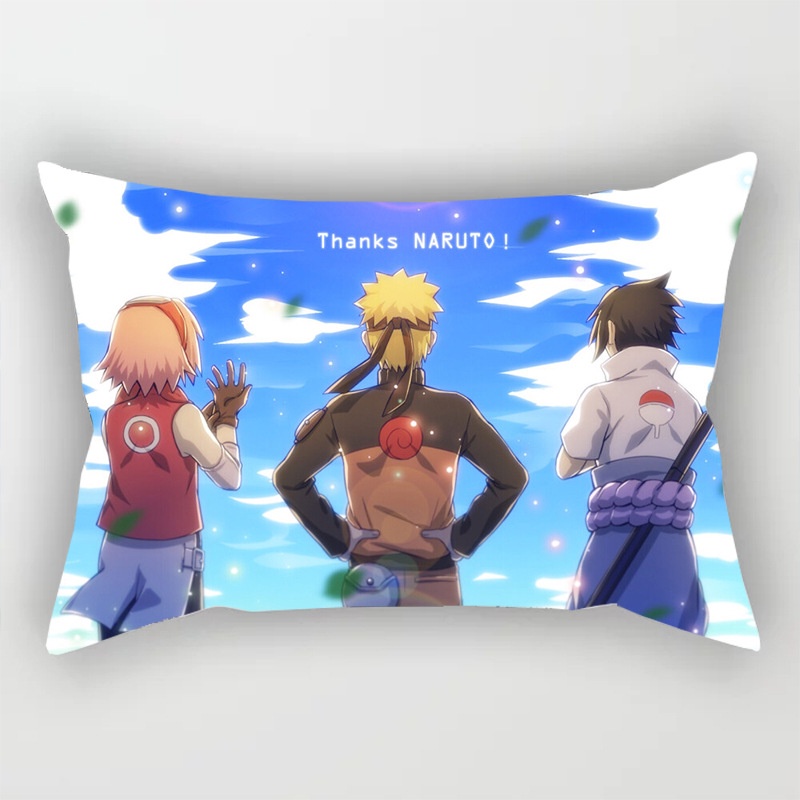 Vỏ gối in họa tiết nhân vật anime Naruto kích thước 50x30cm thời trang