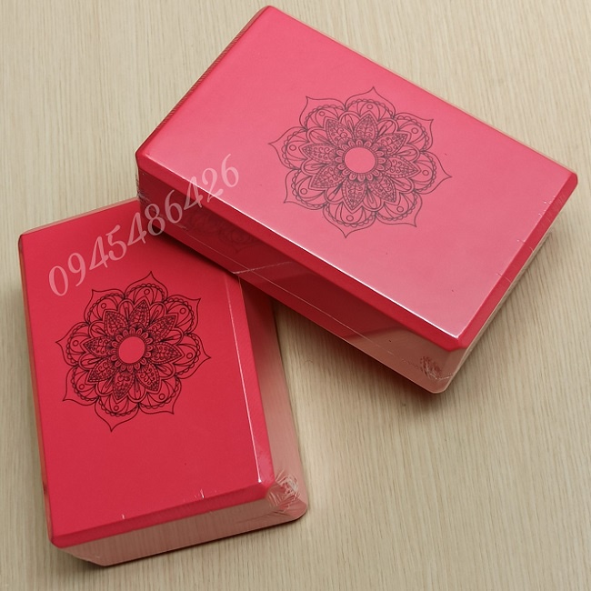 Gạch Tập Yoga Xốp Eva Nặng 220g In Hoa Mandala - Cứng  gấp 3 lần loại gạch tập thông thường (1 Viên)