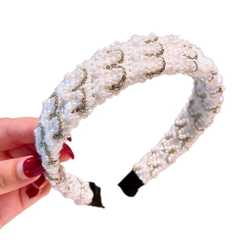 Flgo Băng Đô Cài Tóc Đính Ngọc Trai Thanh Lịch Dành Cho Cô Dâu