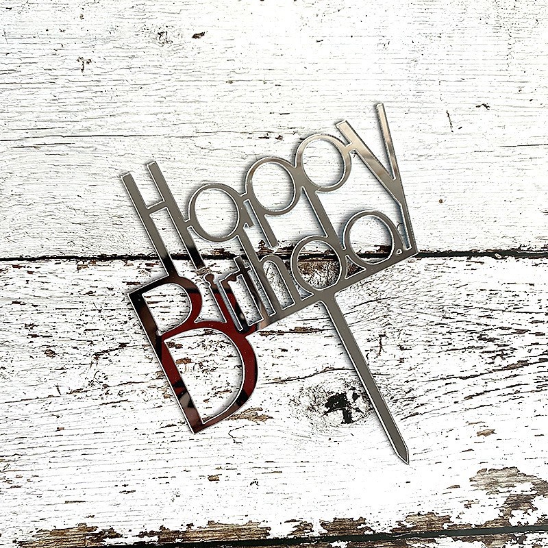 Combo 10 Cắm Mica Hpbd Trang Trí Bánh Kem