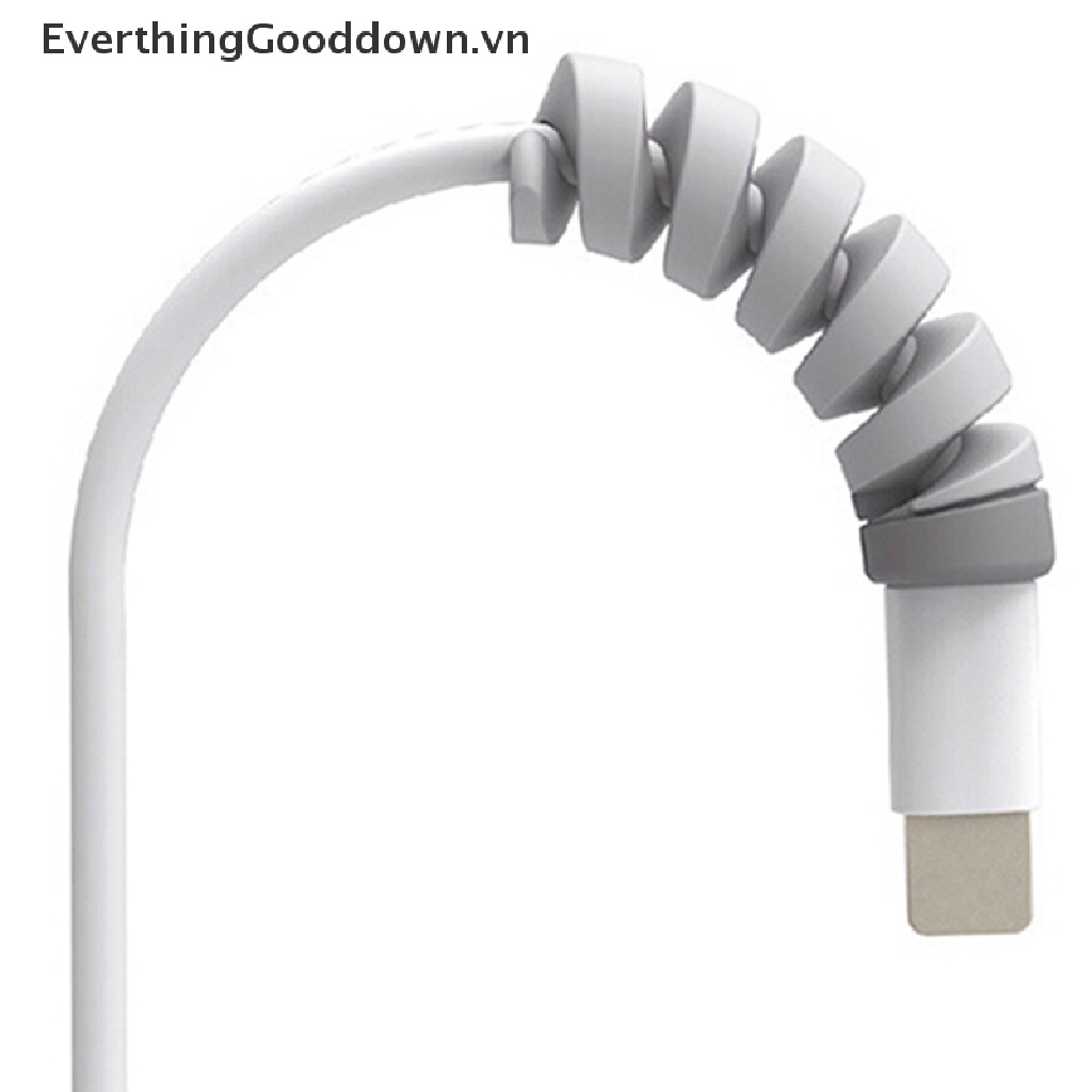 Everthinggooddown Set 4 Dây Lò Xo Quấn Bảo Vệ Cáp Dữ Liệu Sự Bảo Vệ