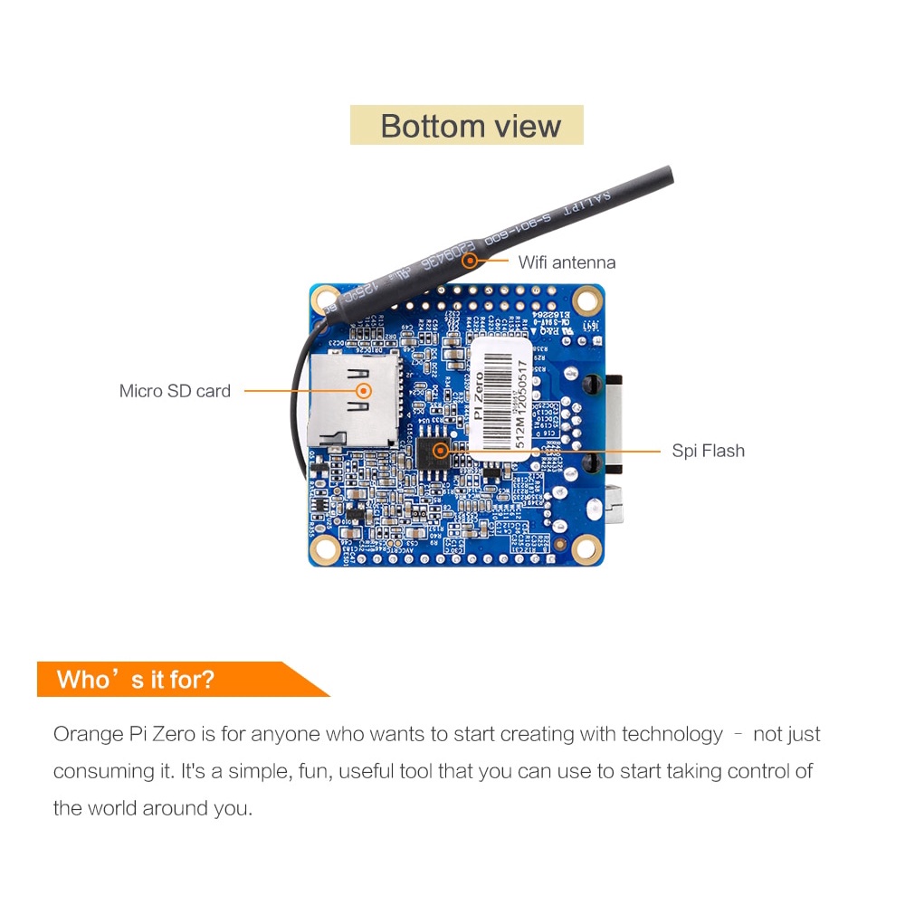 Orange Pi Zero 512MB+Protective White Case,Mini Single Board Set | BigBuy360 - bigbuy360.vn