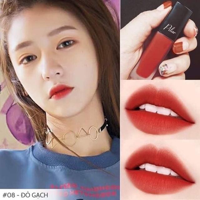 (QUÀ) 08 Son Kem Pilar Siêu Lì không Chì Màu Đỏ Gạch | BigBuy360 - bigbuy360.vn