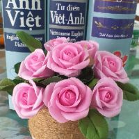 Hoa Hồng trang trí bằng đất sét