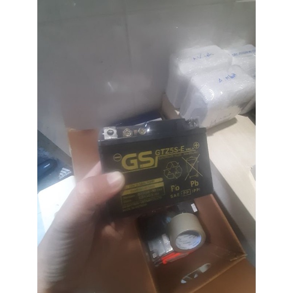 Bình Ắc quy khô GS GTZ5S-E 3,5Ah Wave RS Rsx Rsv S, Nouvo456, Airblade110