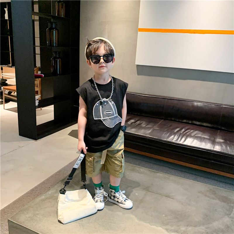 Áo thun sát nách bé trai, áo phông Hàn Quốc