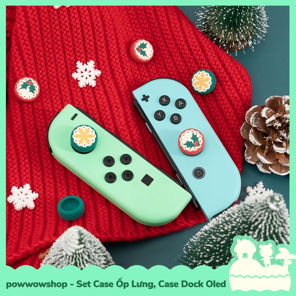 [Sẵn VN - Hỏa Tốc] Noel GS Set 4pcs Bọc Cần Xoay Analog Joycon Cho Máy Game Cầm Tay Nintendo Switch / Switch Lite