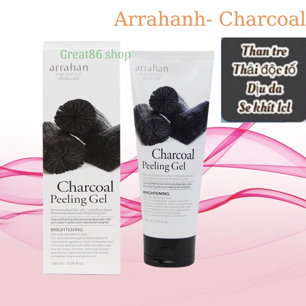 Tẩy da chết great86 tẩy tế bào chết Arrahan Hàn Quốc 180ml chiết xuất từ thiên nhiên giúp trắng da