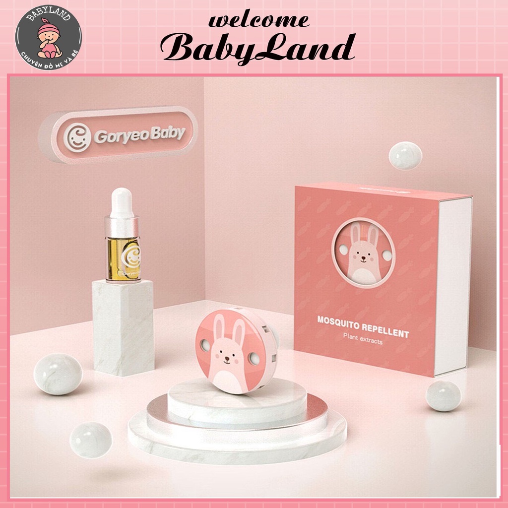 Kẹp đuổi muỗi chống muỗi Goryeo Baby hình dễ thương kèm tinh dầu BABYLAND