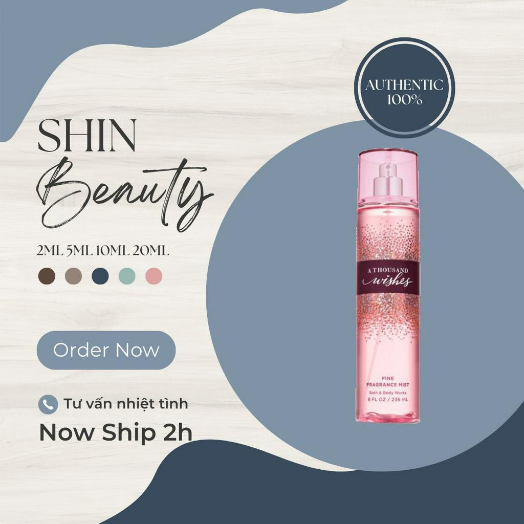 Xịt thơm toàn thân Bodymist Bath & Body Works mùi A Thousand Wishes