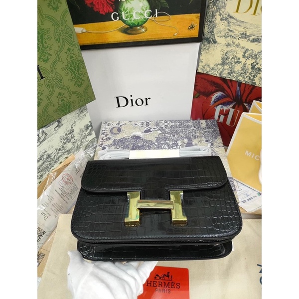 Túi Hm khoác chữ H vân bóng hàng fullbox vip sale