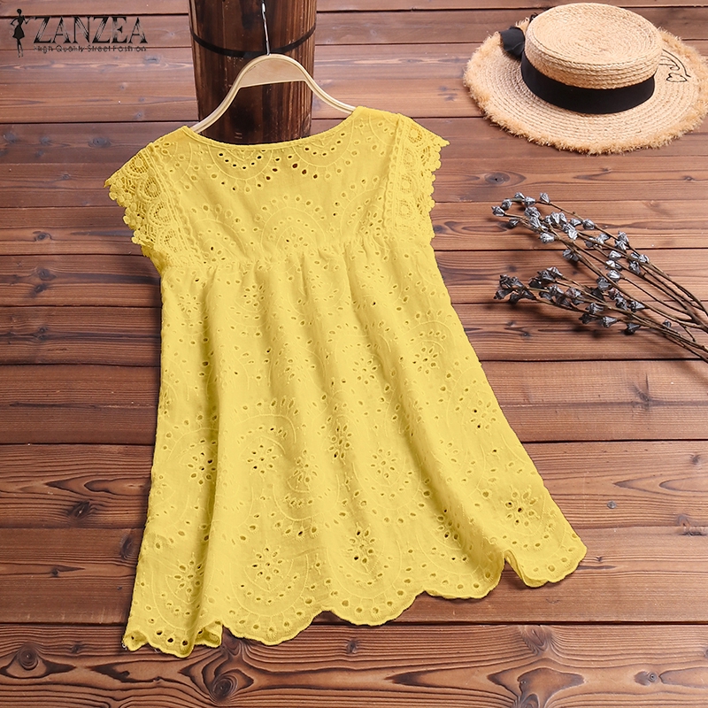 Áo sát nách ZANZEA cổ tròn thời trang mùa hè dành cho nữ | BigBuy360 - bigbuy360.vn