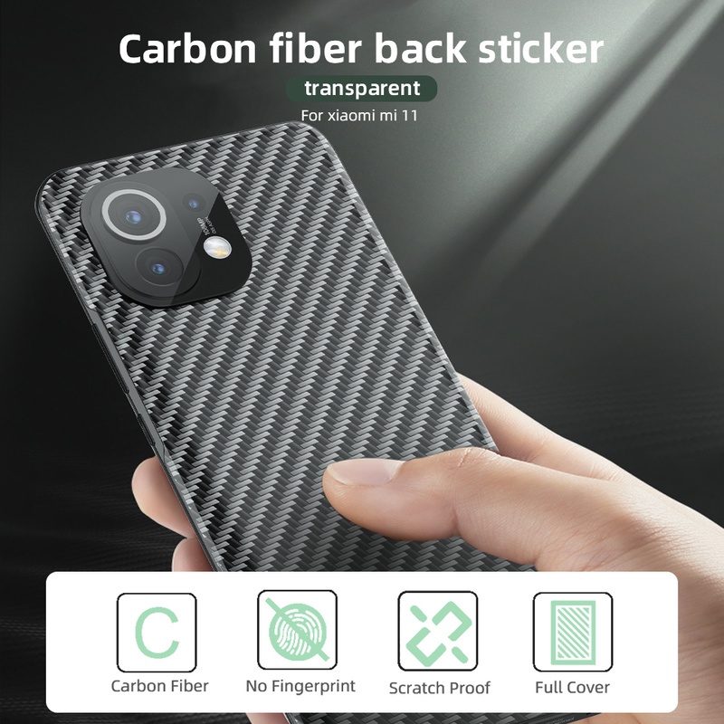 Ốp Điện Thoại PVC Siêu Mỏng Họa Tiết Sợi Carbon Chống Bám Vân Tay Cho Xiaomi 11T/11T Pro/11 LITE