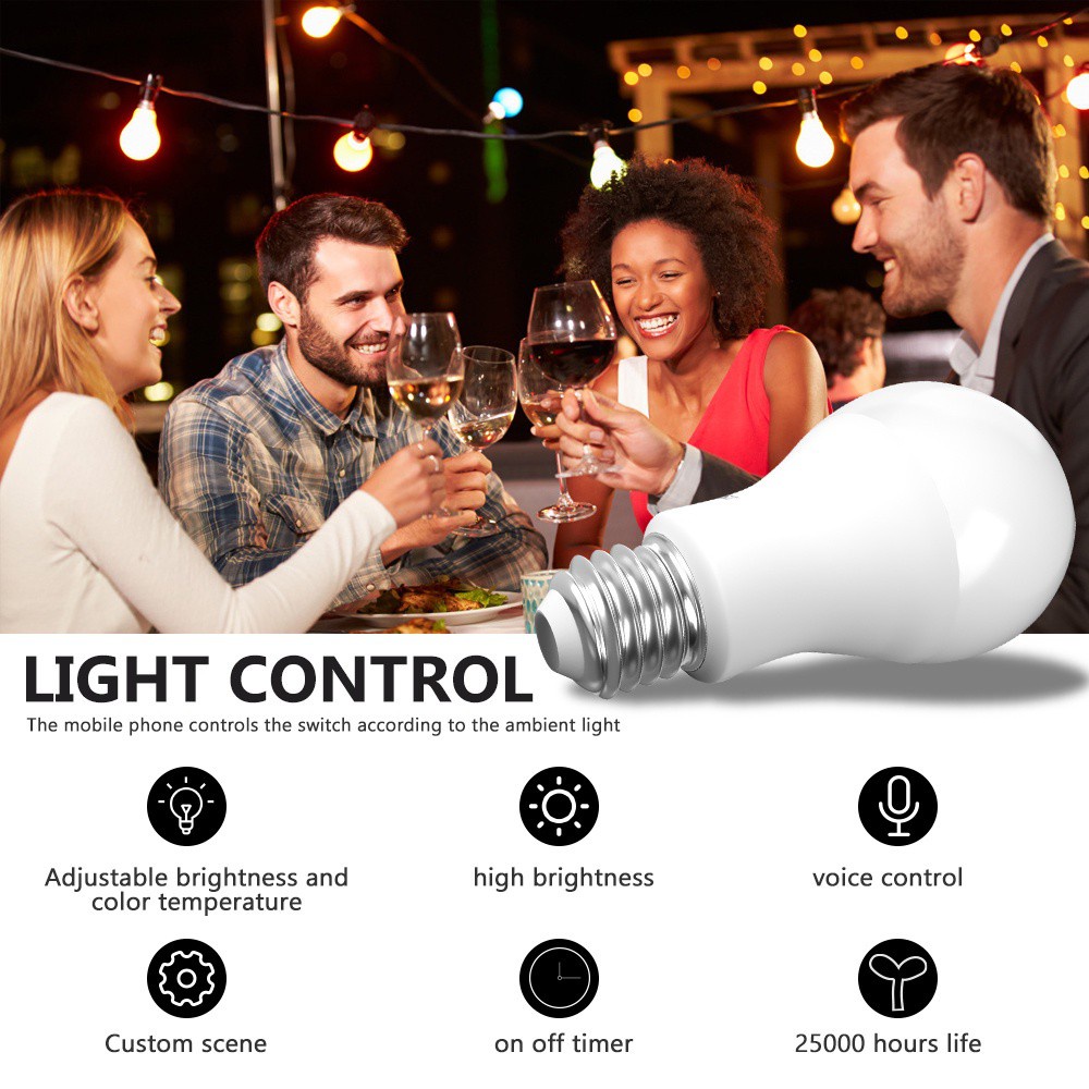 YANDHI Tuya Zigbee 3.0 Smart E27 LED Light Bulb Smart Life APP Remote Control Lamp RGB+W+C Dimmable Work with Alexa Google Assistant Automation