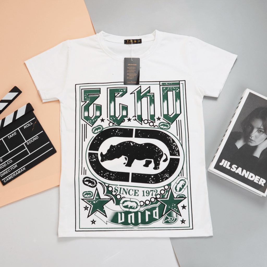 ÁO THUN NAM CỔ TRÒN HỌA TIÊT TÊ GIÁC ECKOM ĐẸP MÀU SẮC TƯƠI SÁNG CHẤT THUN COTTON CAO CẤP