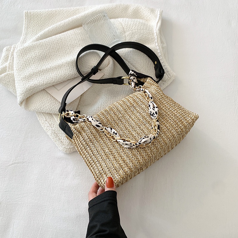 Túi Đeo Vai Đan Rơm Thời Trang Dễ Phối Đồ Cho Nữ