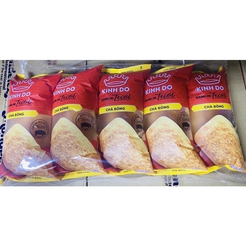 COMBO 5 CÁI BÁNH MÌ TƯƠI CHÀ BÔNG KINH ĐÔ HSD:10->13 NGÀY