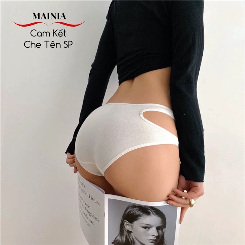 [Có BIGSIZE ] Quần Lót Cotton Dày Dặn Kiểu Mới Màu Đen Siêu Sang Sexy Gợi Cảm Mainia Shop